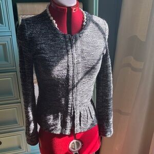 J. Crew stretchy Black and Gray Tweed Blazer